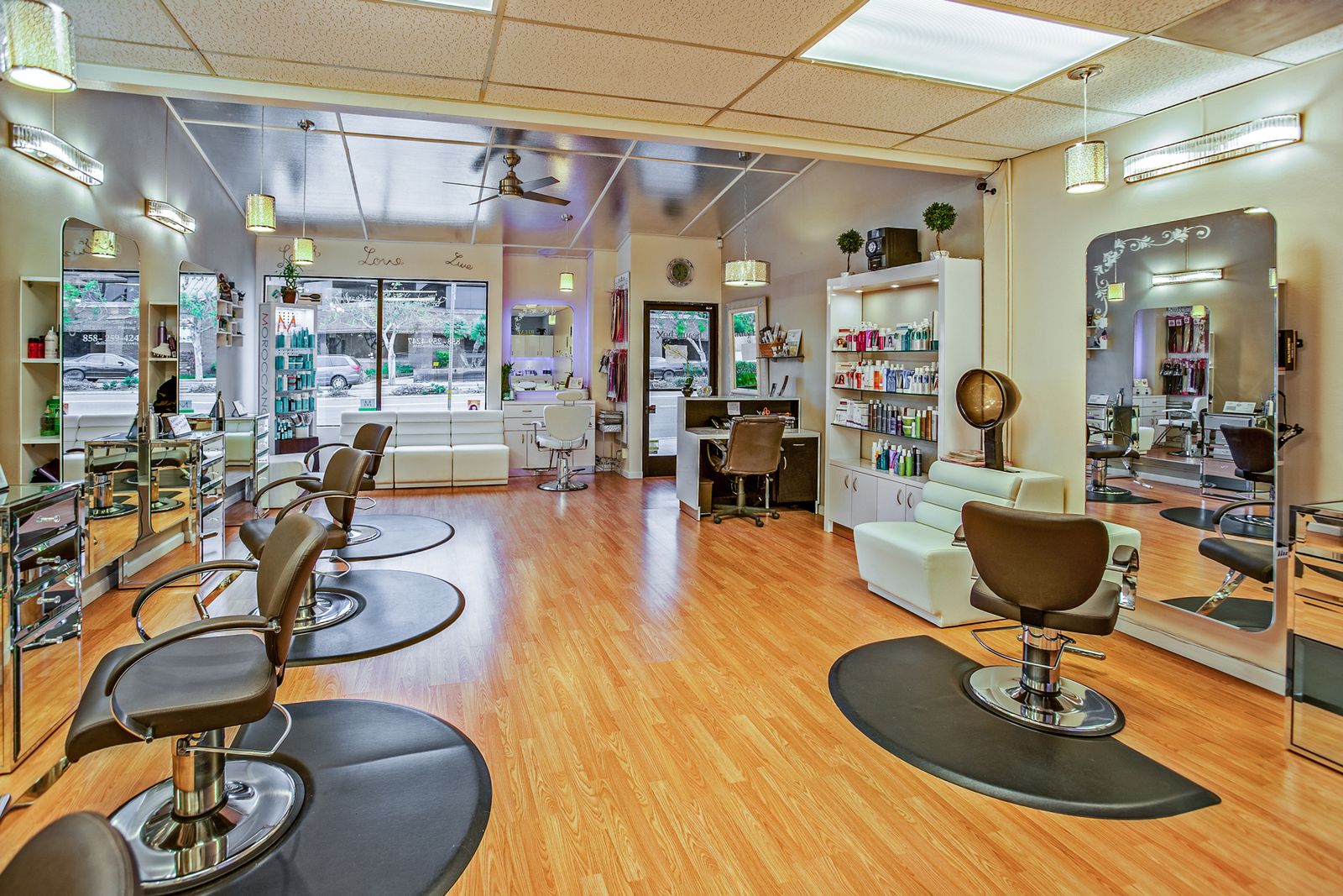 A bright, welcoming salon-style treatment space